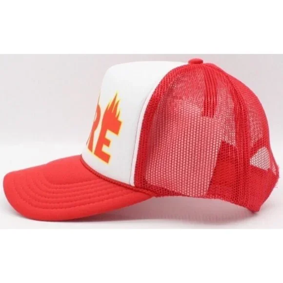 FIRE Trucker Hat Mesh Hat snapback hat adjustable - Picture 4 of 4